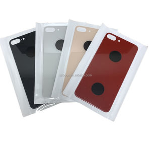 Couvercle de batterie <span class=keywords><strong>noir</strong></span> Design de boîtier en verre arrière pour <span class=keywords><strong>iPhone</strong></span> <span class=keywords><strong>8</strong></span> et <span class=keywords><strong>iPhone</strong></span> <span class=keywords><strong>8</strong></span> plus 8SE Accessoire de téléphone portable arrière à grand trou - Product Image 1