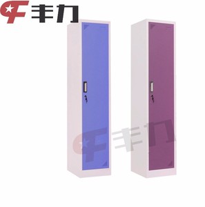 Armoire simple moderne en acier, casier de rangement pour vêtements, penderie métallique, structure démontable verrouillable pour chambre à coucher - Product Image 5