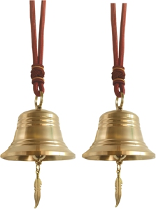 Antique Finish <b>Small</b> Brass Hanging Door <b>Bell</b> Rustic Vintage Brass <b>Bell</b> for Home Decor Temple Entrance Garden Decoration and Gift - Product Image 1