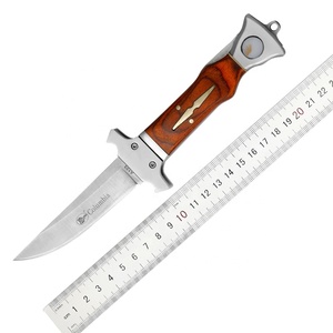 Dao gấp bỏ túi đa năng, cán gỗ màu sắc bán chạy, dao săn bắn phổ biến, dao cắm trại, dao sinh tồn - Product Image 6