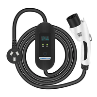 DIBOEV 32A Level GBT CCS 2 AC Ev Charger 7KW EVSE écran liquide affichage chargeurs de voiture électrique Type2 Portable Ev Charger
