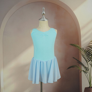 เดรสกำจัดบัลเล่ต์ผ้าชีฟองมีเชือกรูดแฟชั่นสำหรับเด็กผู้หญิง - Product Image 6