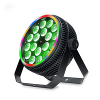 18 projecteurs LED Par avec anneau LED RGBW 4 en 1, contrôle automatique / sonore / DMX / maître-esclave / par points, 6000K, 11 canaux