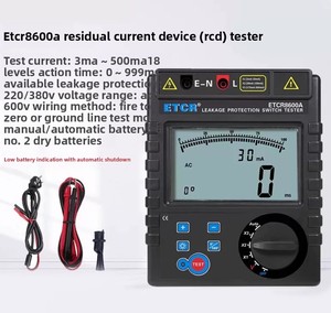 Probador de Corriente de Fuga ETCR8600, Probador de Corriente Residual, Probador de Corriente de Disparo Universal Monofásico y Trifásico - Product Image 4