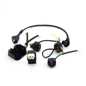 Kabel Pengapian Skuter Manufaktur Konektor Harness Listrik Sepeda Motor Kustom 150cc Rakitan Tegangan Tinggi