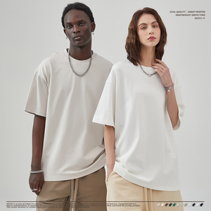 T-shirt d'été pour homme, 180 g/m², 100 % coton, manches courtes, imprimé en relief, coupe ample, décontracté, col rond, longueur normale - Product Image 2