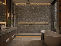 Dalle de marbre Azul Pearl pour carrelage mural poli, crédence de salle de bain, panneau frontal de bar, plateau de table ronde et surface découpée sur mesure