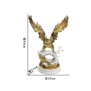 Figura china <span class=keywords><strong>de</strong></span> decoración <span class=keywords><strong>de</strong></span> escritorio, estatua <span class=keywords><strong>de</strong></span> resina <span class=keywords><strong>de</strong></span> águila, <span class=keywords><strong>halcón</strong></span> dorado - Product Image 3