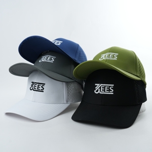Custom Laser Cut 6 Panel Embroidery Base <b>Ball</b> Caps <b>Punching</b> Hole Factory Supply - Product Image 1