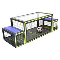 Machine de jeu de football de table LED Subsoccer 3 avec deux chaises intégrées, jeu de football sous le table