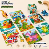Puzzles en bois RIZON CE EN71 pour tout-petits, 24 pièces, animaux et véhicules, jouets éducatifs Montessori, vente en gros, CPC