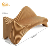 Banc en bois durable, sièges en bois massif paramétriques, canapé, chaises d'attente de luxe pour jardin, aéroport, hôtel, centre commercial, bureau, espace public