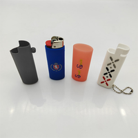 Étui de protection en silicone pour briquet avec logo personnalisé, ventouse en caoutchouc, support de briquet, vente en gros