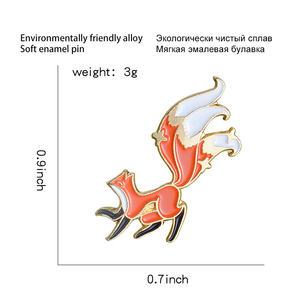 Negen Tailed Fox Emaille Spelden Custom Kawaii Schattige Dieren Broches Revers Badges Tas Leuk Cartoon Sieraden Cadeau Voor Kinderen Vrienden - Product Image 6