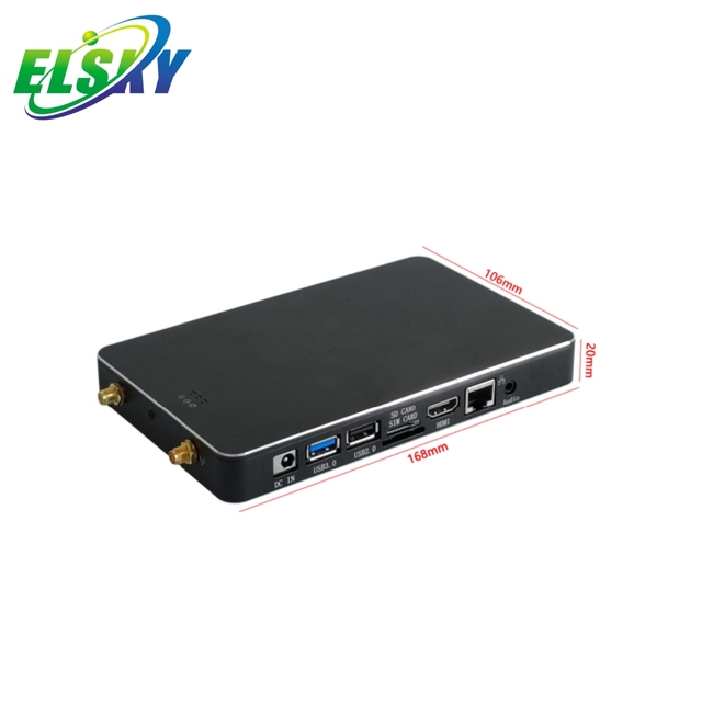 ELSKY Android Mini Pc with CPU Rockchip RK3399 Realtek 8211F 4K Display 2COM Fanless PC USB2.0 USB3.0 RAM2/4G Android12.0