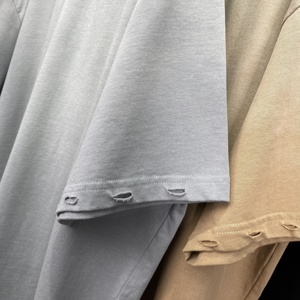 เสื้อยืดพิมพ์ลายแอบสแตรกต์สำหรับผู้ชายฟอกสีแบบย้อนยุคเสื้อยืดคอกลมทำจากผ้าฝ้ายแนวฮิปฮอป - Product Image 6