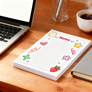 Custom Logo 4x6in Sticky Notepad - 50 Sheets Bulk Memo <strong>Pads</strong> Recycled <strong>Paper</strong> Free Branding Proof for Corporate Gift Sets - Product Image 3