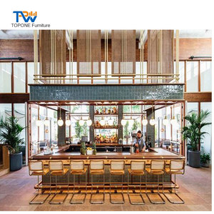 Custom Resort Hotel Houten Restaurant Bar Meubels Sets Moderne Strandvilla Buiten Bar Teller - Product Image 5