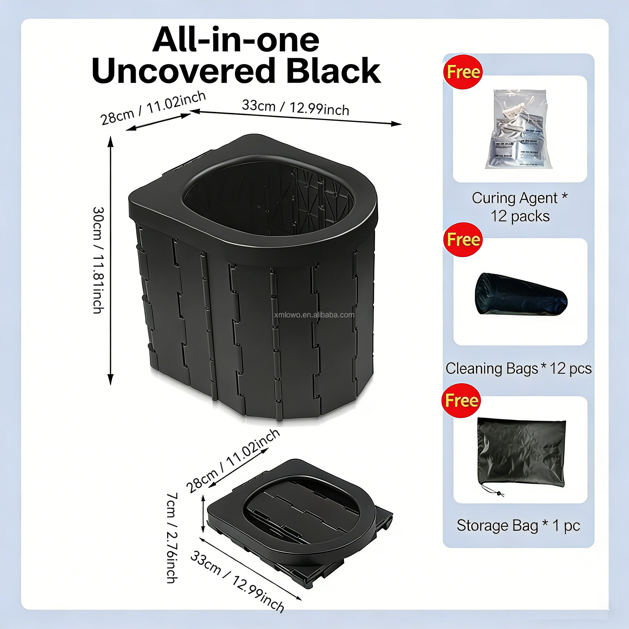 SENZA COPERCHIO [NERO] (CON 12 SACCHETTI PER LIMOGI + 12 AGENTI SOLIDIFICANTI)