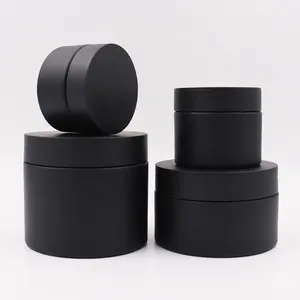 Welllive 30G 50G 100G 120G 150G Ronde Matte Black Pet Body Butter Plastic Oogcrème pot Met Deksel 1Oz 4Oz 5Oz