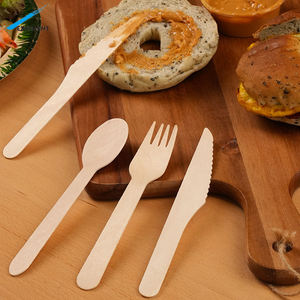 Натуральная биоразлагаемая ложка из березовой древесины/вилки/Ножи одноразовые деревянные столовые приборы - Product Image 4
