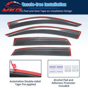 Viseras de Ventana Acrílicas Ahumadas para Honda Civic 17-21 10.ª Generación X HB5, Deflector Solar, Protección para Ventanas Laterales de Puerta de Coche - Product Image 5