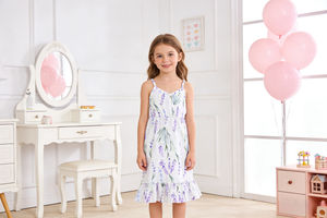 Vestidos de Verano Estilo Bohemio para Niñas Pequeñas, Vestido de Tirantes con Cuello en V Sexy para Niñas, Vestido Giratorio, Ropa al por Mayor para Bebés y Niños Pequeños - Product Image 4