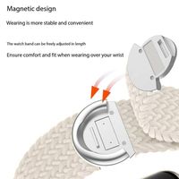 BEEFLYPOWER Tali Jam Tangan Elastis Berbahan Nilon Anyaman dengan Gesper Magnetik Bundar untuk Apple Watch S11 10 9 SE Ultra Band 49mm 46mm