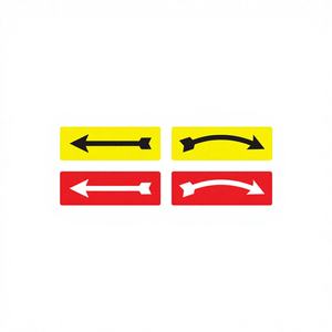 Juego de pegatinas de flechas rectas y curvas para seguridad vial, guía de estacionamiento, uso en bodegas, cervecerías y bebidas, resistentes a arañazos e impermeables - Product Image 1