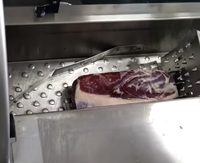 Mesin Pemotong Daging Beku Otomatis Listrik, Peralatan Pemotong Iga, Pemotong Bacon Ham, Pisau Baja Paduan