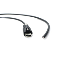 Cable USB Tipo-C Macho Personalizado con Conector de Rosca a Cable de Extremo Abierto, 2M, Negro, Cable de Alimentación y Datos Personalizado, OEM ODM