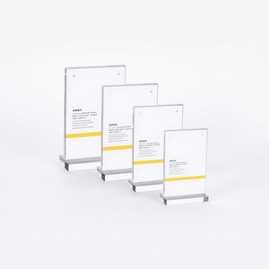 Exhibidor de Menú Acrílico Transparente en Forma de T, Soporte de Señalización de Doble Cara para Restaurante, Hotel, Comercio Minorista - Product Image 1