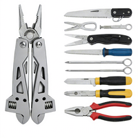 Outil multifonction OEM 3CR13 en acier inoxydable, 10 en 1, pliable, avec pince, couteau, clé, tournevis pour le camping, le bricolage et les activités de plein air