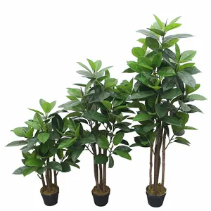 2021 New Arrival Artificial Ficus Tree, Peva Rubber Tree Artificial Plants For Garden Decoration