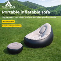 Canapé Gonflable Pliable de Loisirs en Gros avec Repose-Pieds pour la Maison, le Bureau et l'Extérieur