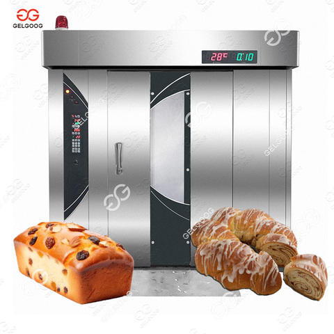 Fully Automatic Puff Bread Cookie 32 Trays Diesel Rotary Rack Oven Suppliers Baking Oven Gas for Cake and Pastry