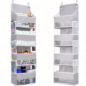 Strong <b>Weight</b> Capacity Foldable Wall Mount Hanging <b>Storage</b> Bag Over the Door Pockets Organizer with Mesh Side Pockets - Product Image 3