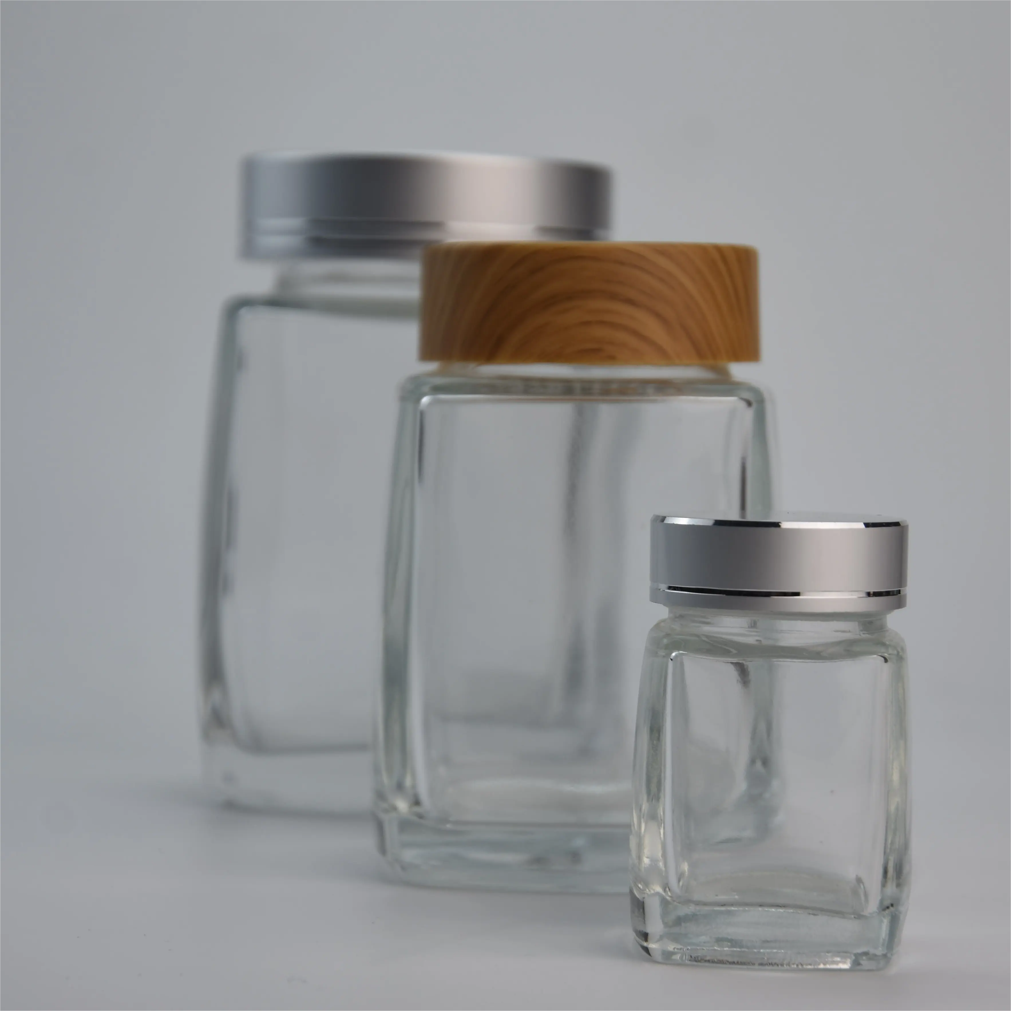 Классическая элегантность соответствует современным функциям-настраиваемые стеклянные банки для хранения продуктов, различные размеры-герметичные, прочные, с уникальным Li