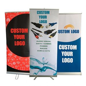 Exhibidor Enrollable de Alta Calidad para Publicidad Exterior con Base Plana y Poste Grueso - Product Image 1