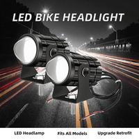 Feux LED TCYATO pour moto, mini feux de route bicolores, projecteur universel pour la modification/amélioration des camions, remorques, tout-terrain