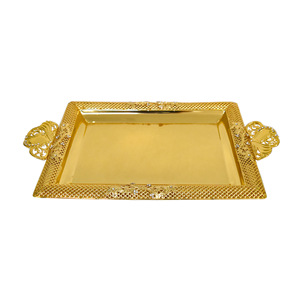 Mesa de Boda para <span class=keywords><strong>el</strong></span> Hogar, de Metal, Dorada, Plateada, para Frutos Secos, Bandeja para Servir Pastel de Chocolate - Product Image 5