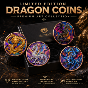 Koin Tembaga Murni 999 1 oz Bergaya Grafiti Berwarna Seri Naga Relief Tinggi 3D UV Edisi Kolektor - Product Image 2