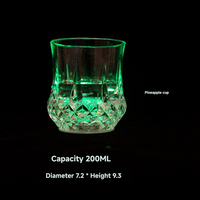 Coupe Lumineuse, Coupe à Œuf en Plastique LED Amazo, Coupe d'Ambiance pour Bar et Fêtes, Coupe à Vin Rouge Sans Pied, Coupe Spécialisée Personnalisée