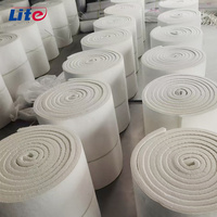 1260 fibre de céramique réfractaire plié couverture four joint fibre de céramique isolation laine rouleaux