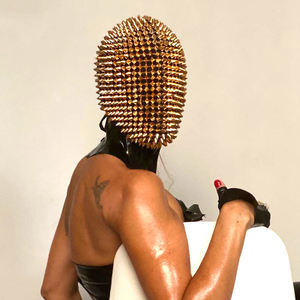 หน้ากากปิดหน้าแบบเต็มหน้าประดับหนามแหลม สำหรับงานฮาโลวีน งานแฟนซี หน้ากากสไตล์สตีมพังก์ โอต์กูตูร์ และหน้ากากสกี - Product Image 5