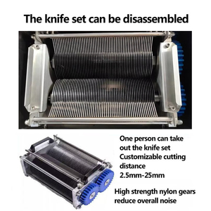 Ensemble de couteaux détachables, trancheur de viande industriel commercial, broyeur pour usine de bœuf séché - Product Image 4