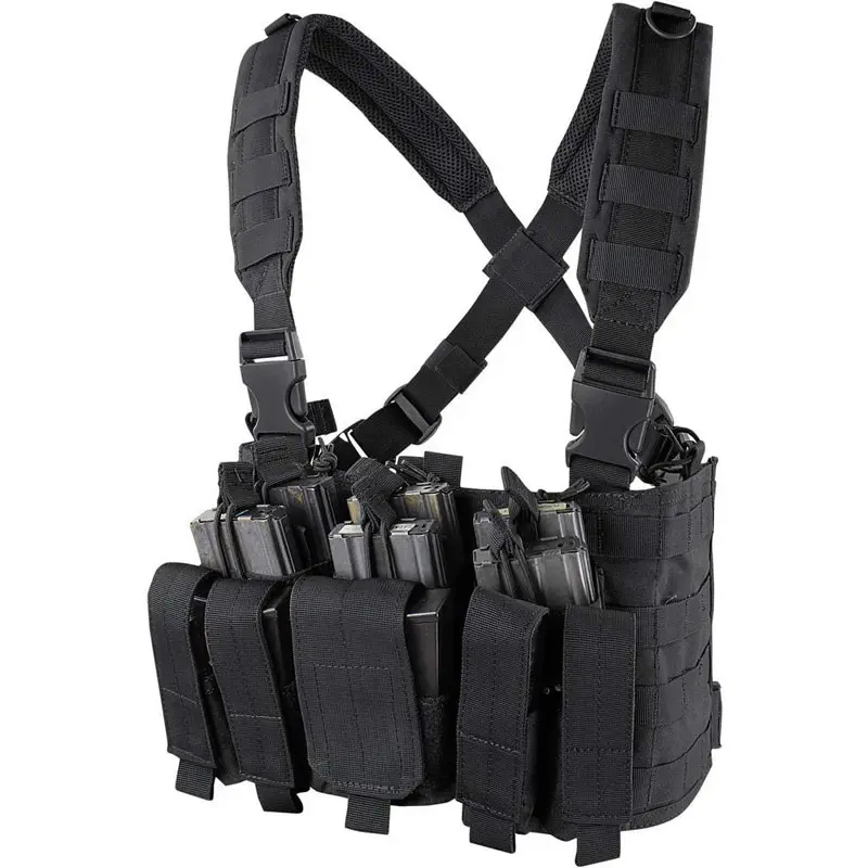 Tactical adjustable vest, shoulder holster outdoor equipment for men, water resistant chest case