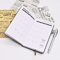 Carnet à points lignés avec couverture en cuir PU personnalisée de haute qualité en gros, format A5 A6