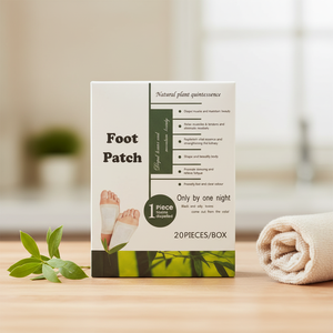 デトックスパッチOEM OMD 天然クレンジングフットパッド 最高の天然ハーブフットケア 睡眠補助 ジンジャーフット - Product Image 1