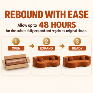 <span class=keywords><strong>Canapé</strong></span> de sol incurvé en chenille <span class=keywords><strong>terracotta</strong></span> 2 places, <span class=keywords><strong>convertible</strong></span> en lit futon, compressé sous vide, pour home cinéma - Product Image 6